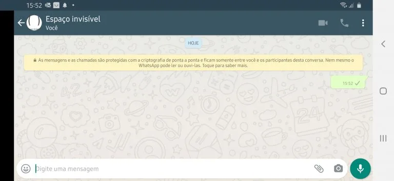 Mensagem Invisível no WhatsApp